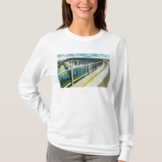 T-shirt Vue à travers le fleuve Connecticut (Devant)