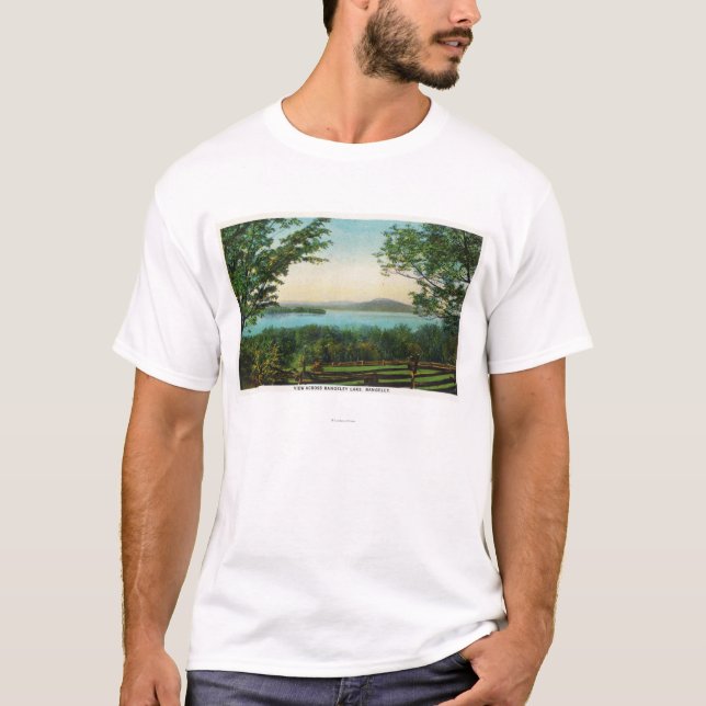 T-shirt Vue à travers le lac Rangeley (Devant)