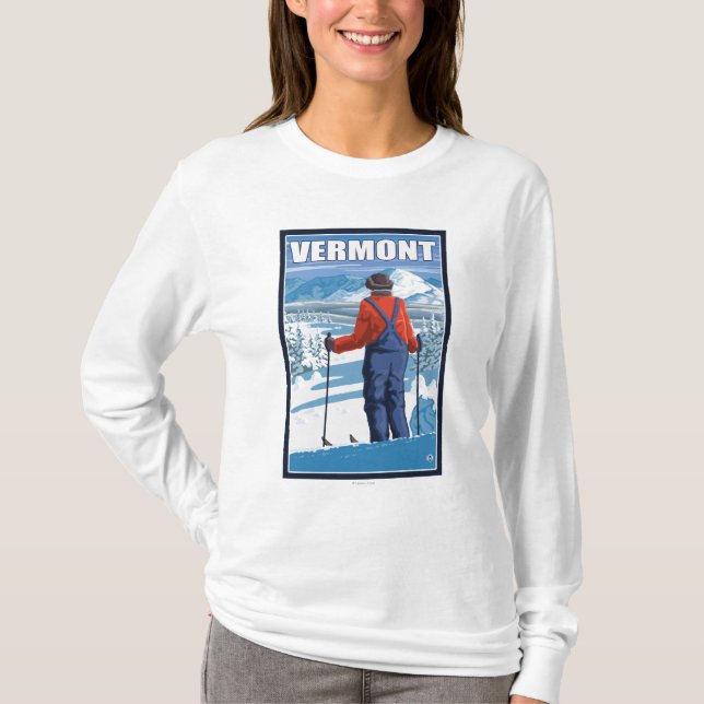 T-shirt Vue admirative de VermontSkier (Devant)