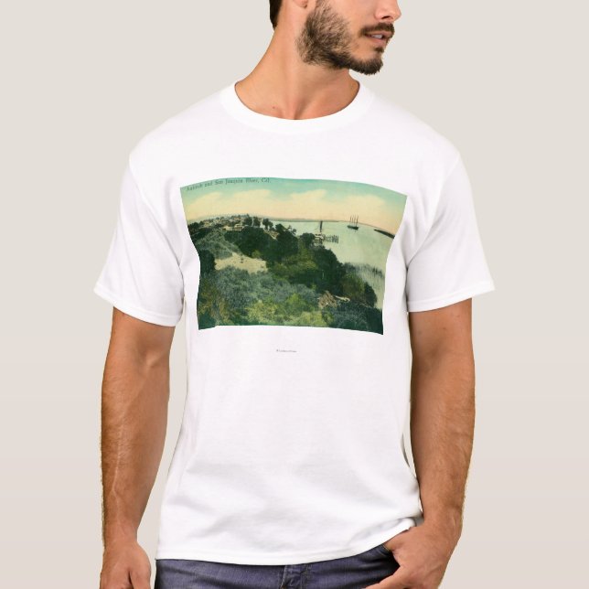 T-shirt Vue aérienne d'Antioch et de Rio San Joaquin (Devant)