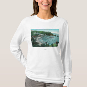 T-shirt Vue aérienne d'Avalon et de baie