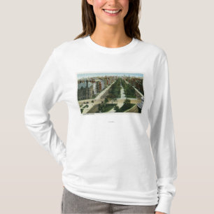 T-shirt Vue aérienne d'avenue de Commonwealth
