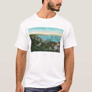 T-shirt Vue aérienne de fort Rosecrans et de ville