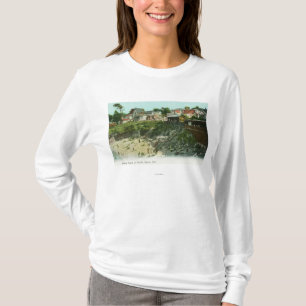 T-shirt Vue aérienne de la plage se baignante