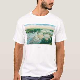 T-shirt Vue aérienne de la rivière et du pont