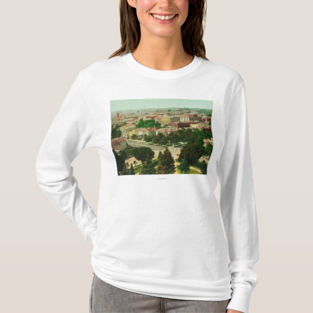 T-shirt Vue aérienne de la ville (Devant)