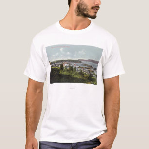T-shirt Vue aérienne de la ville et de la baie de