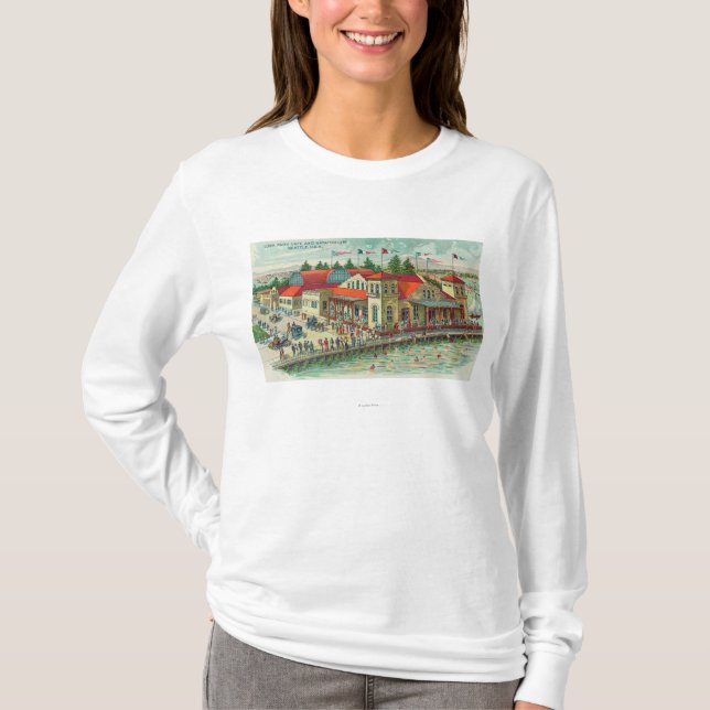 T-shirt Vue aérienne de Luna Park Caf� et Natatorium (Devant)