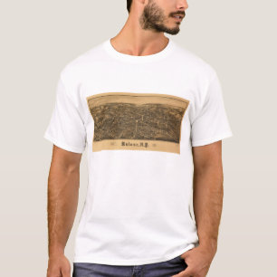 T-shirt Vue aérienne de Malone, New York (1886)