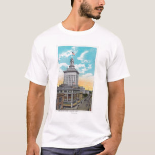 T-shirt Vue aérienne de Washington StreetOakland, CA