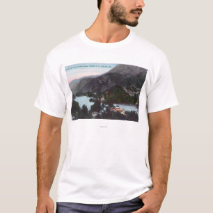 T-shirt Vue aérienne du LakesMidlake bleu, CA