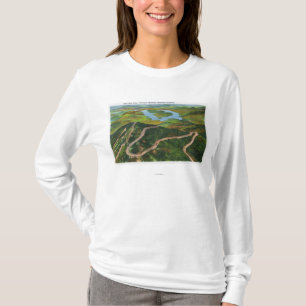 T-shirt Vue aérienne du mémorial Hwy de Whiteface Mt
