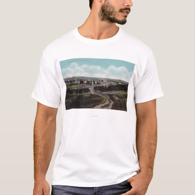 T-shirt Vue aérienne du TownDallas, OU (Devant)