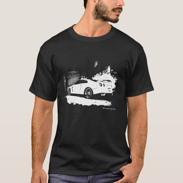 T-shirt Vue arrière GTR de Nissan Skyline (Devant)