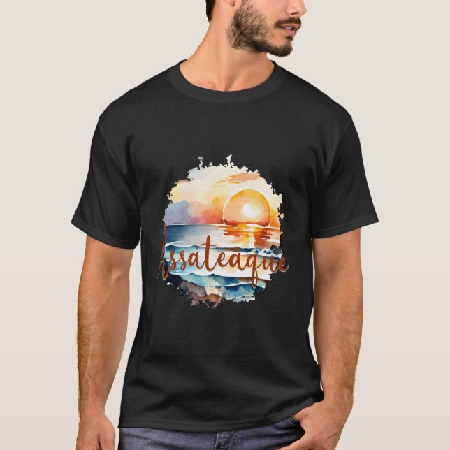 T-shirt Vue côtière de l'île Assateague (Devant)