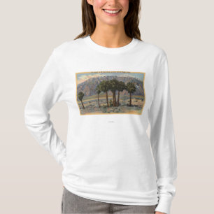 T-shirt Vue d'ange de Mt. San Jacinto par des palmiers