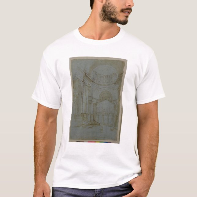 T-shirt Vue dans nouveau St Peter à Rome (Devant)