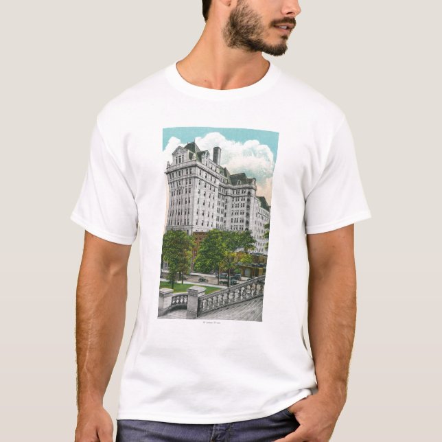 T-shirt Vue d'approche de capitol de bâtiment du téléphone (Devant)