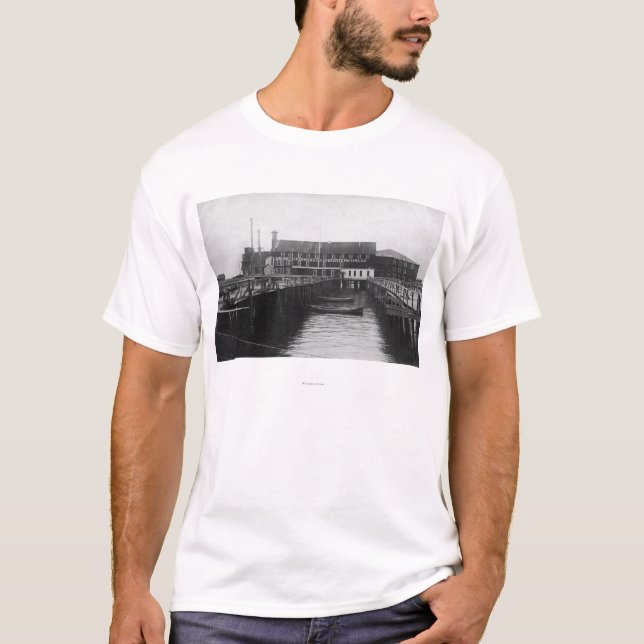 T-shirt Vue d'Astoria, Orégon de l'emballage du pêcheur (Devant)