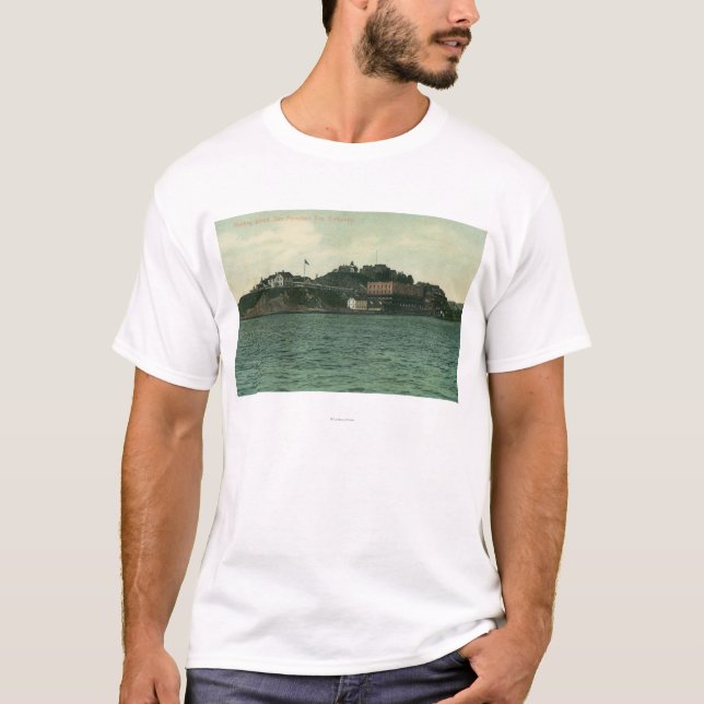 T-shirt Vue de baie d'Alcatraz Islans et prison (Devant)