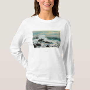 T-shirt Vue de baie de Casco du surf et des roches