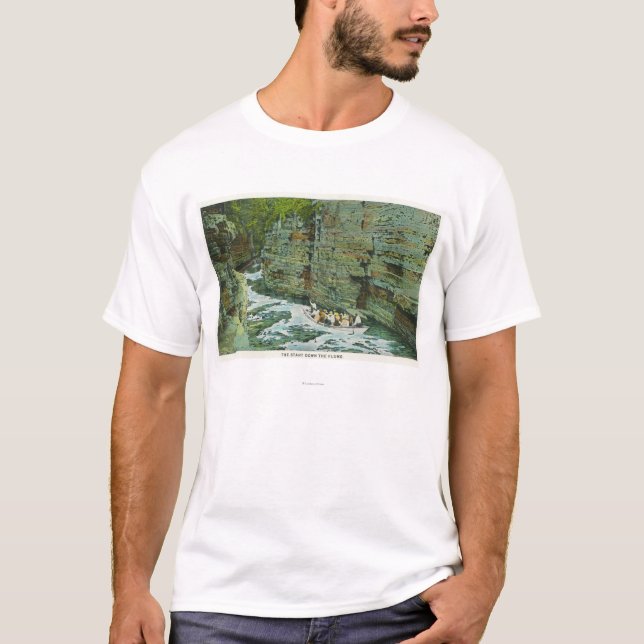 T-shirt Vue de bateau commençant en bas de la canalisation (Devant)