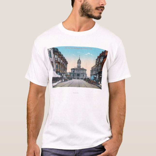 T-shirt Vue de bâtiment d'hôtel de ville de St de (Devant)