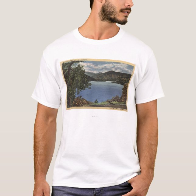 T-shirt Vue de beau lac Shasta (Devant)