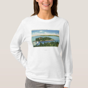 T-shirt Vue de bouton et du Long Island de citrouille