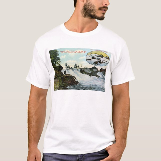 T-shirt Vue de chef indien, le vieil homme (Devant)