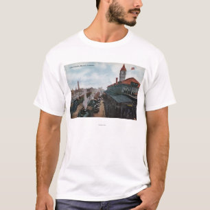 T-shirt Vue de chemin de fer de station des syndicats