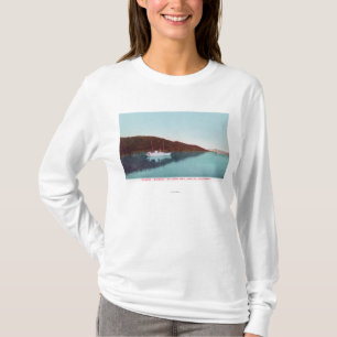 T-shirt Vue de chuchotement de vapeur sur le lac