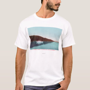T-shirt Vue de chuchotement de vapeur sur le lac