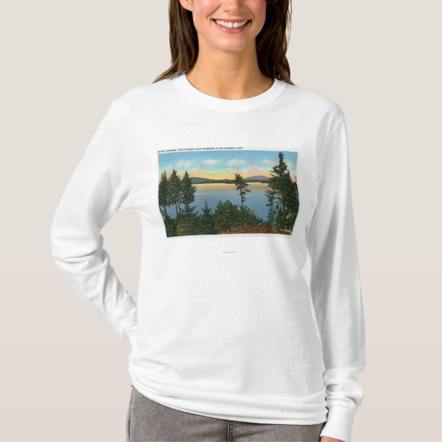 T-shirt Vue de club de Wawbeek de lac supérieur Saranac (Devant)