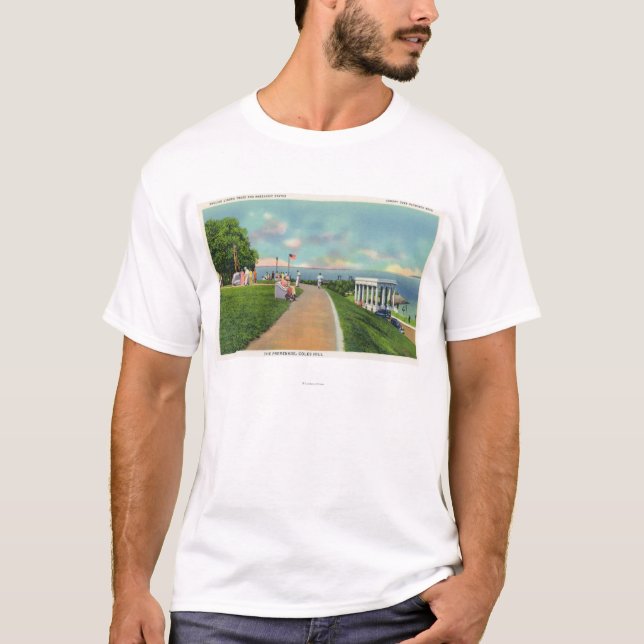 T-shirt Vue de colline de Coles de la promenade (Devant)