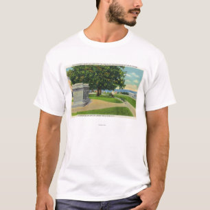 T-shirt Vue de colline de Coles de monument d'enterrement