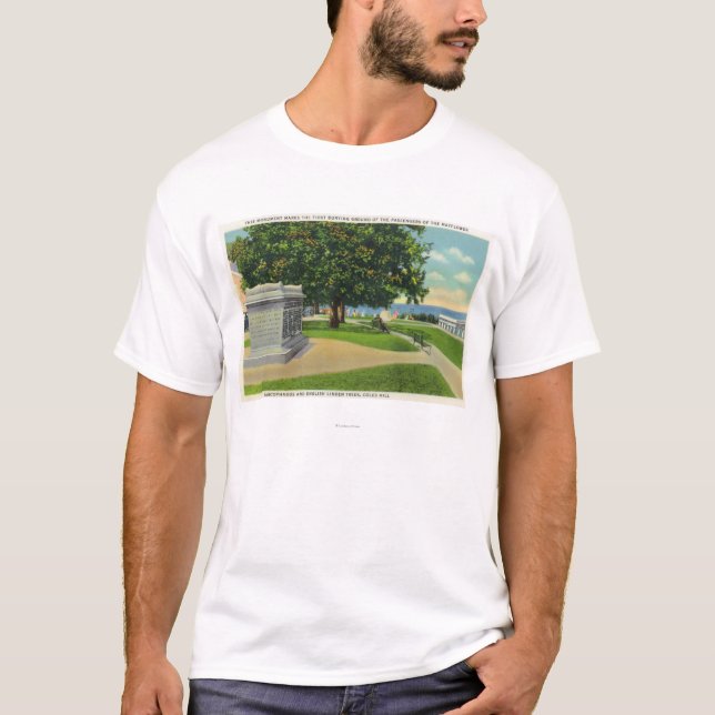 T-shirt Vue de colline de Coles de monument d'enterrement (Devant)
