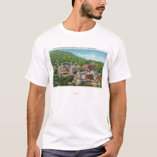 T-shirt Vue de colline de rue de lac de section d'affaires