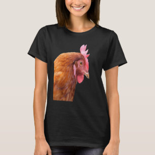 T-shirt Vue De Côté D'Un Vecteur De Poulet Agricole