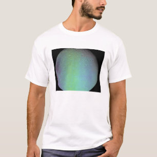 T-shirt Vue de couleur fausse de la lune Dione de Saturn