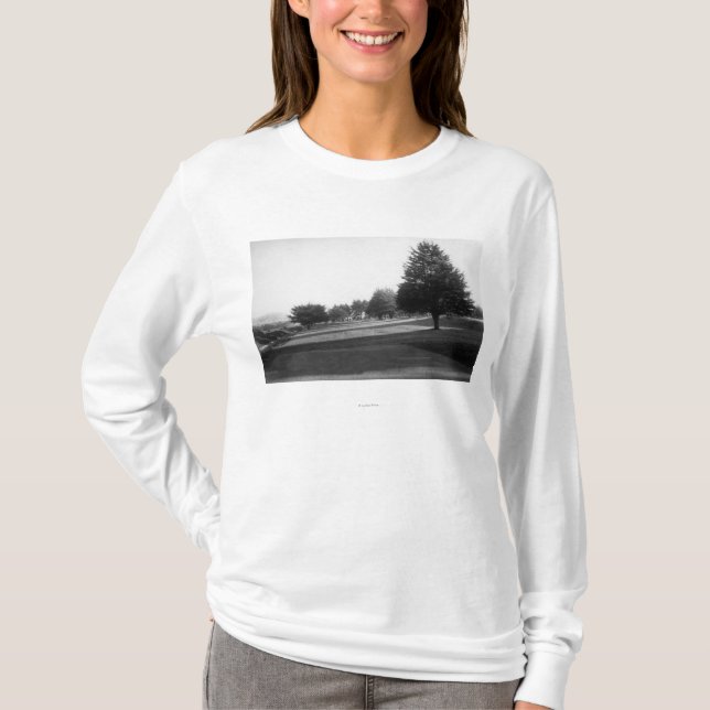 T-shirt Vue de cours d'or de lac fairway à l'olympique (Devant)