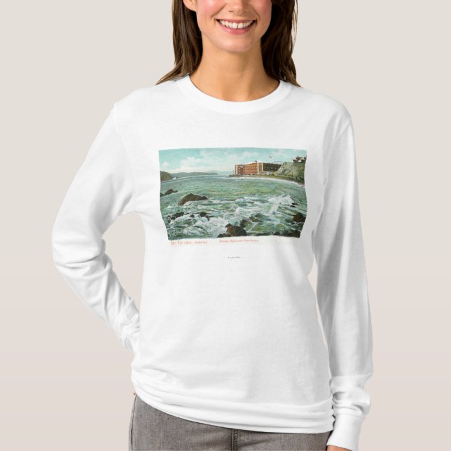 T-shirt Vue de Golden Gate et de point de fort (Devant)