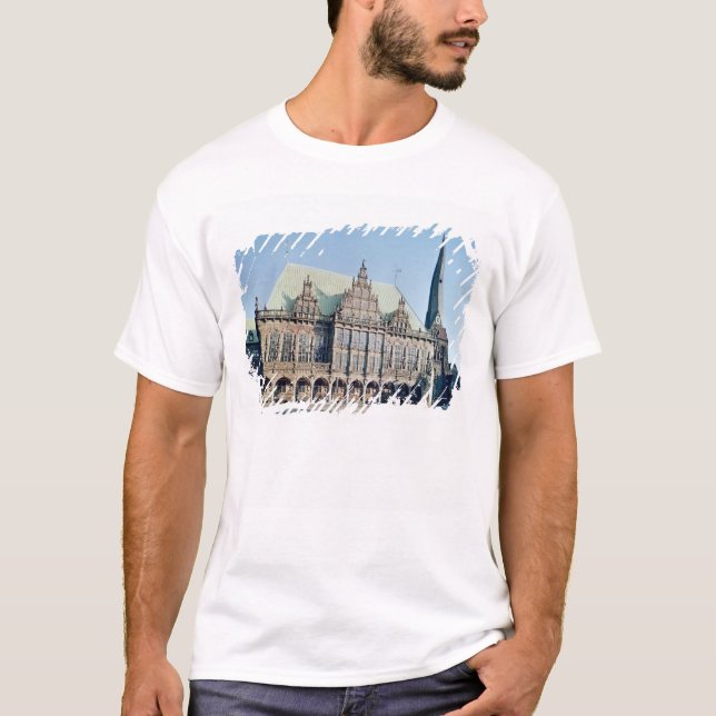 T-shirt Vue de hôtel de ville, établie 1405-09 (Devant)