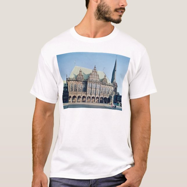 T-shirt Vue de hôtel de ville, établie 1405-09 (Devant)