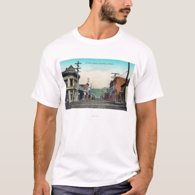T-shirt Vue de Jackson StreetRoseburg, OU (Devant)