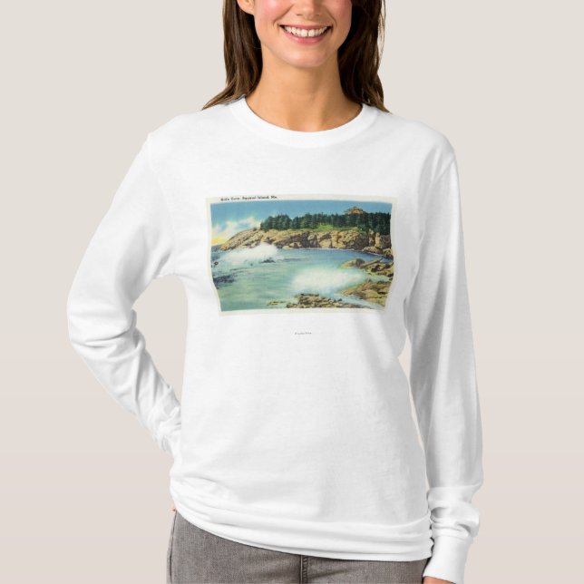T-shirt Vue de la caverne de l'enfant à l'île d'écureuil (Devant)
