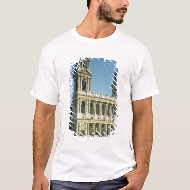 T-shirt Vue de la façade de l'église de (Devant)