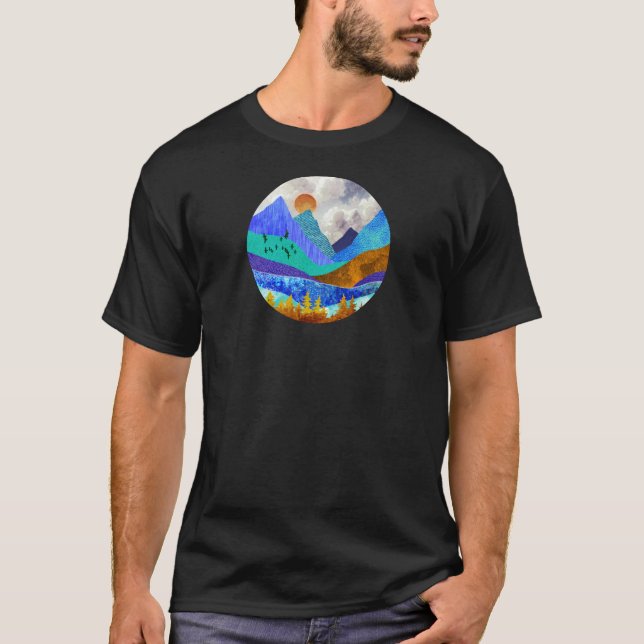 T-shirt Vue de la montagne (Devant)