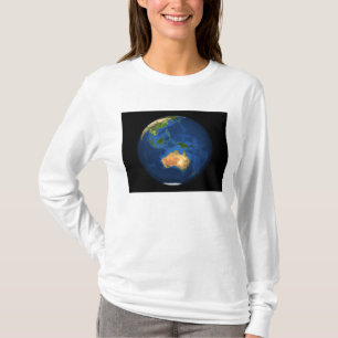 T-shirt Vue de la pleine terre montrant l'Indonésie, océ