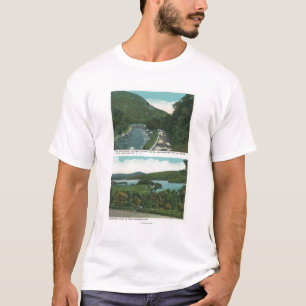 T-shirt Vue de la rivière d'Ausable et du lac Schroon